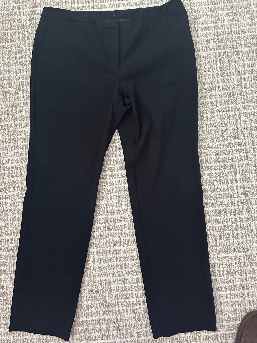 Black Lightweight Straight-Leg Stretchy Women's Dressy Pants, Sz 12 Preowned